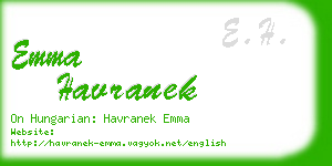 emma havranek business card